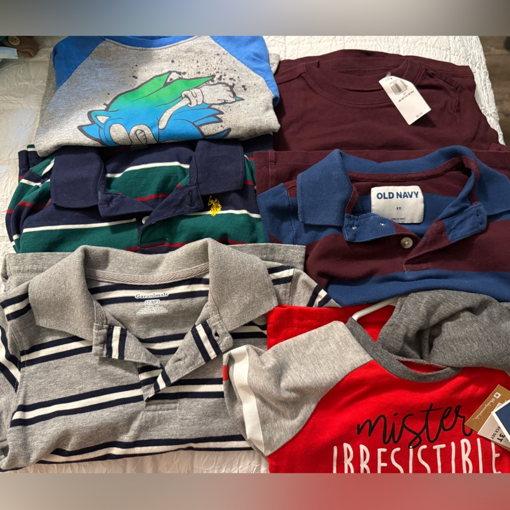 Assorted Graphic Tshirts and Polo 6pc